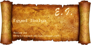 Egyed Ibolya névjegykártya